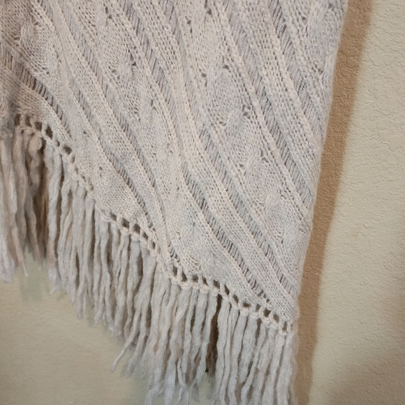 Free People On A diagonal Asymmetrical Fringe Knit Wool Blend Skirt M - Picture 3 of 9